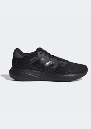 ADIDAS MEN'S RESPONSE RUN TRIPLE BLACK RUNNING SHOES