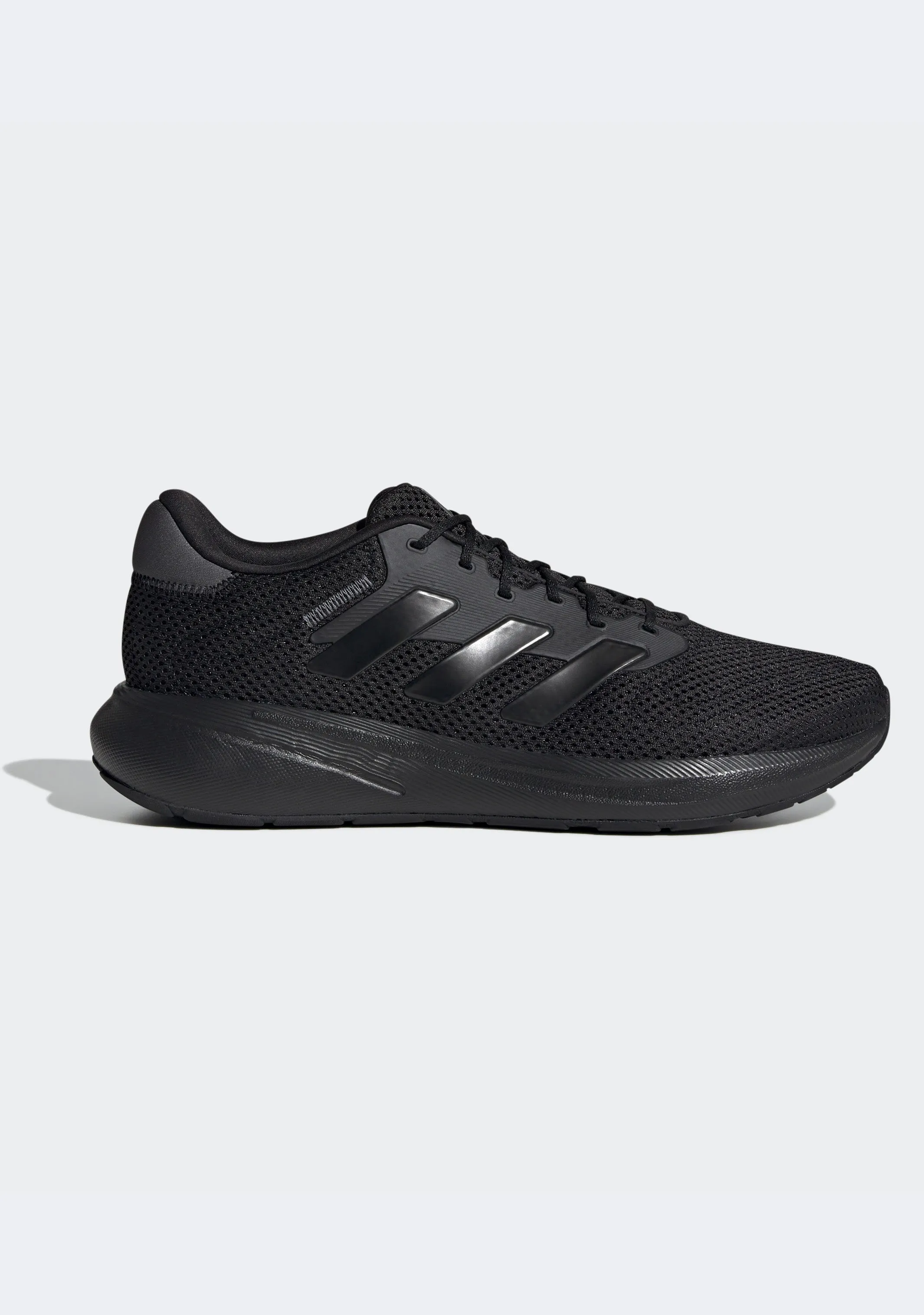 ADIDAS MEN'S RESPONSE RUN TRIPLE BLACK RUNNING SHOES