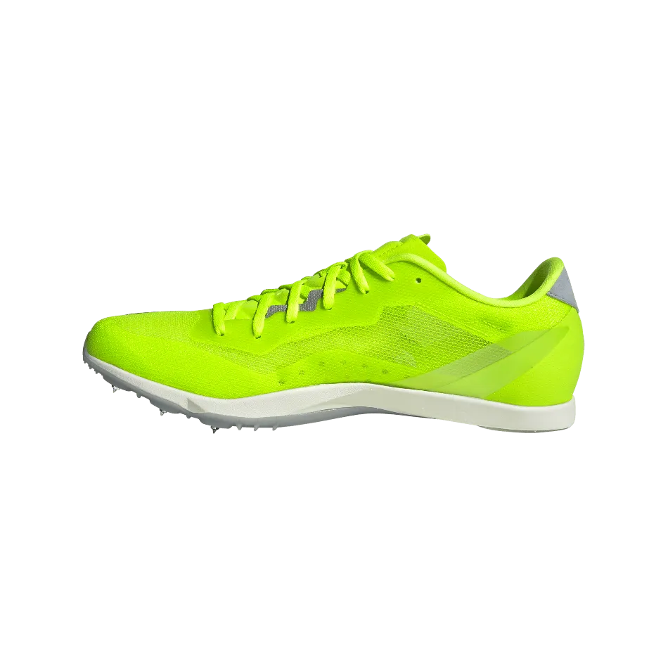 Adidas Unisex Distancestar Running Shoes in Lucid Lemon/Core Black/Halo Silver SS25