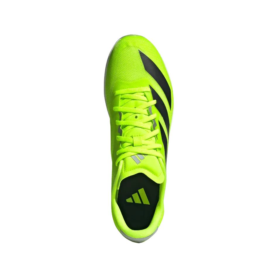 Adidas Unisex Distancestar Running Shoes in Lucid Lemon/Core Black/Halo Silver SS25