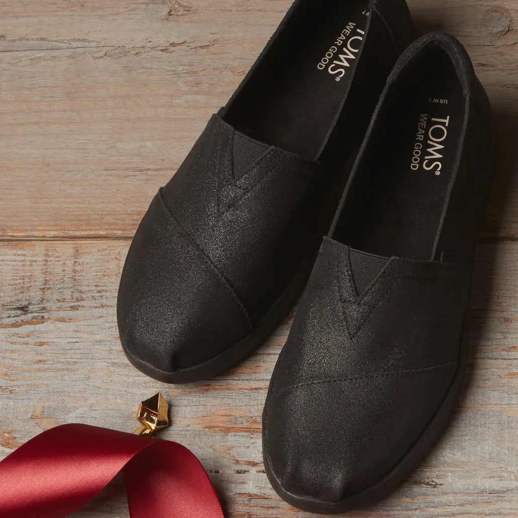 Alpargata Plus Black Metallic Suede
