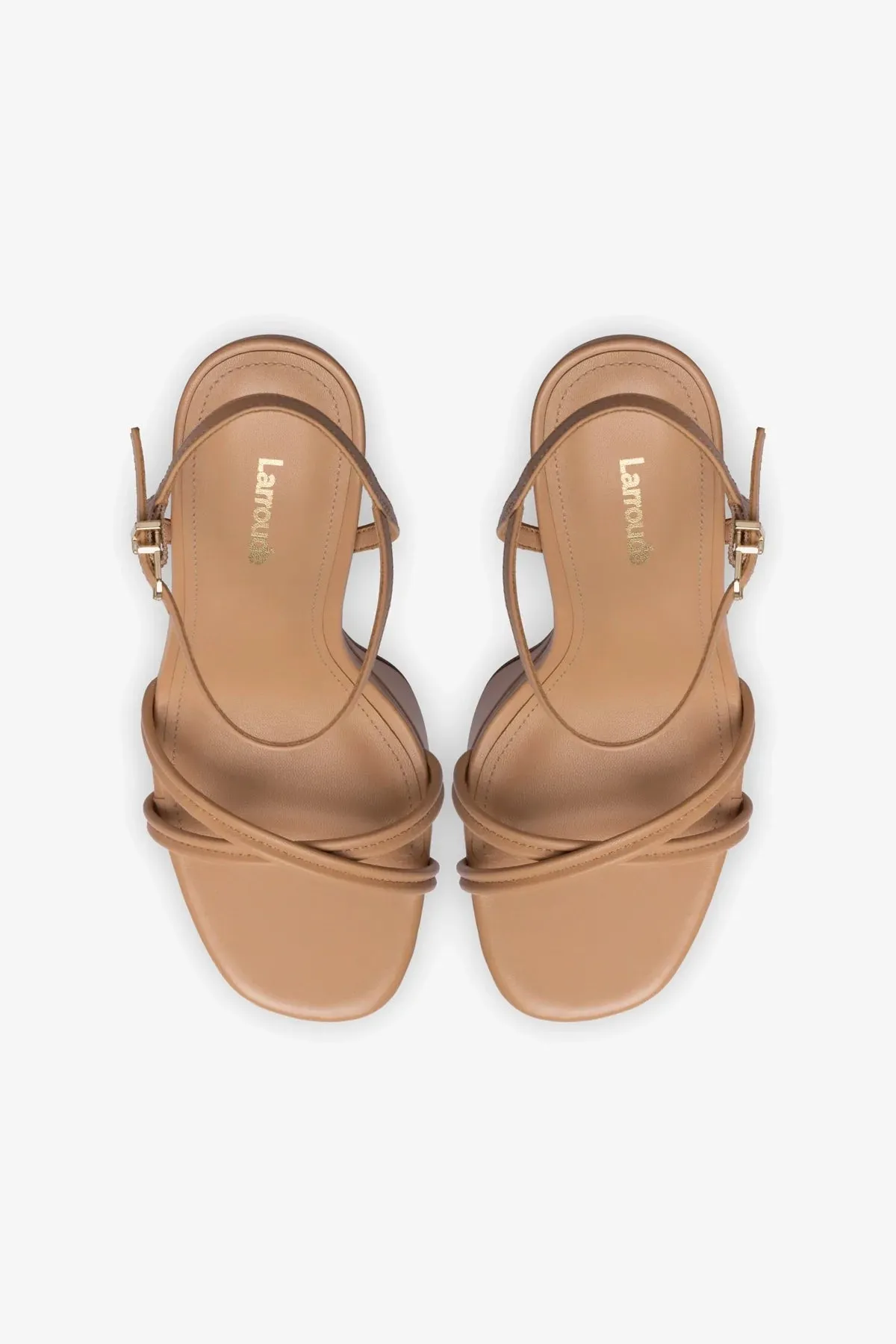 Annie Platform Sandal In Tan Leather