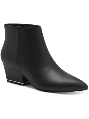 Armena  Womens Faux Leather Pointed Toe Booties