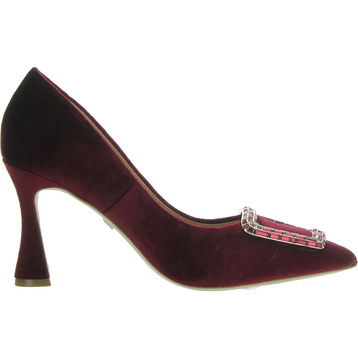 Aubree Womens Velvet Pointed Toe Pumps