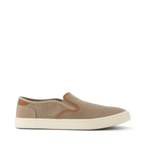 Baja Taupe Heritage Canvas Slip On Sneaker