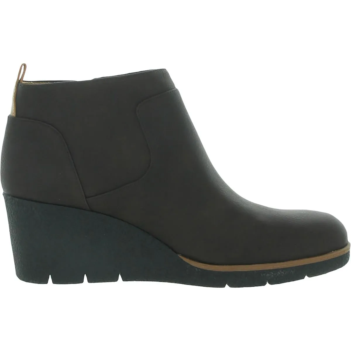 Bianca Womens Faux Leather Round Toe Booties