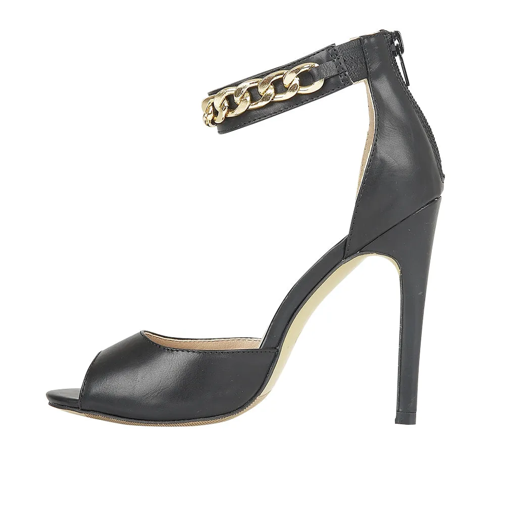 Black Pu Flat Shoes