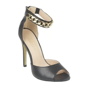 Black Pu Flat Shoes