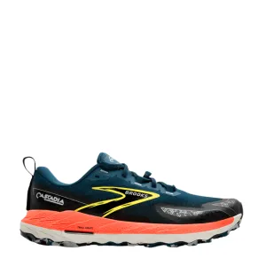 Brooks Men's Cascadia 18 Running Shoes in Legion Blue/Black/Flame SS25