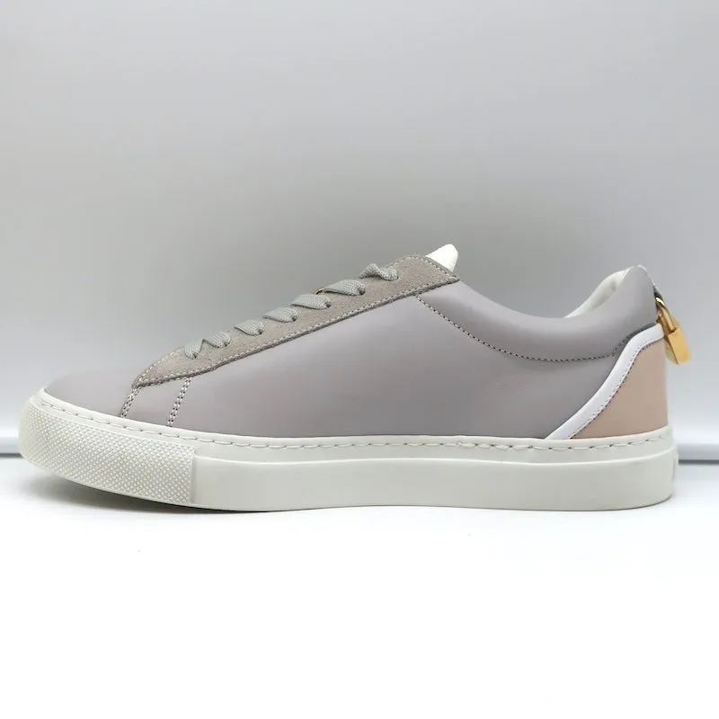Buscemi Tennis Lock Low Top Sneakers Gray Leather & Suede Size 38.5