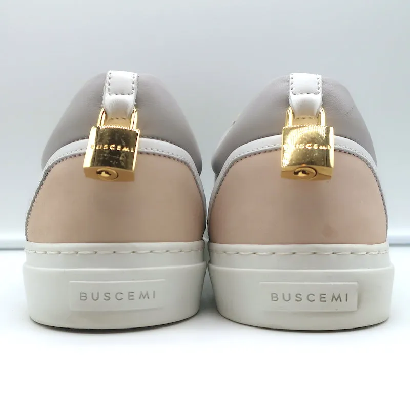 Buscemi Tennis Lock Low Top Sneakers Gray Leather & Suede Size 38.5