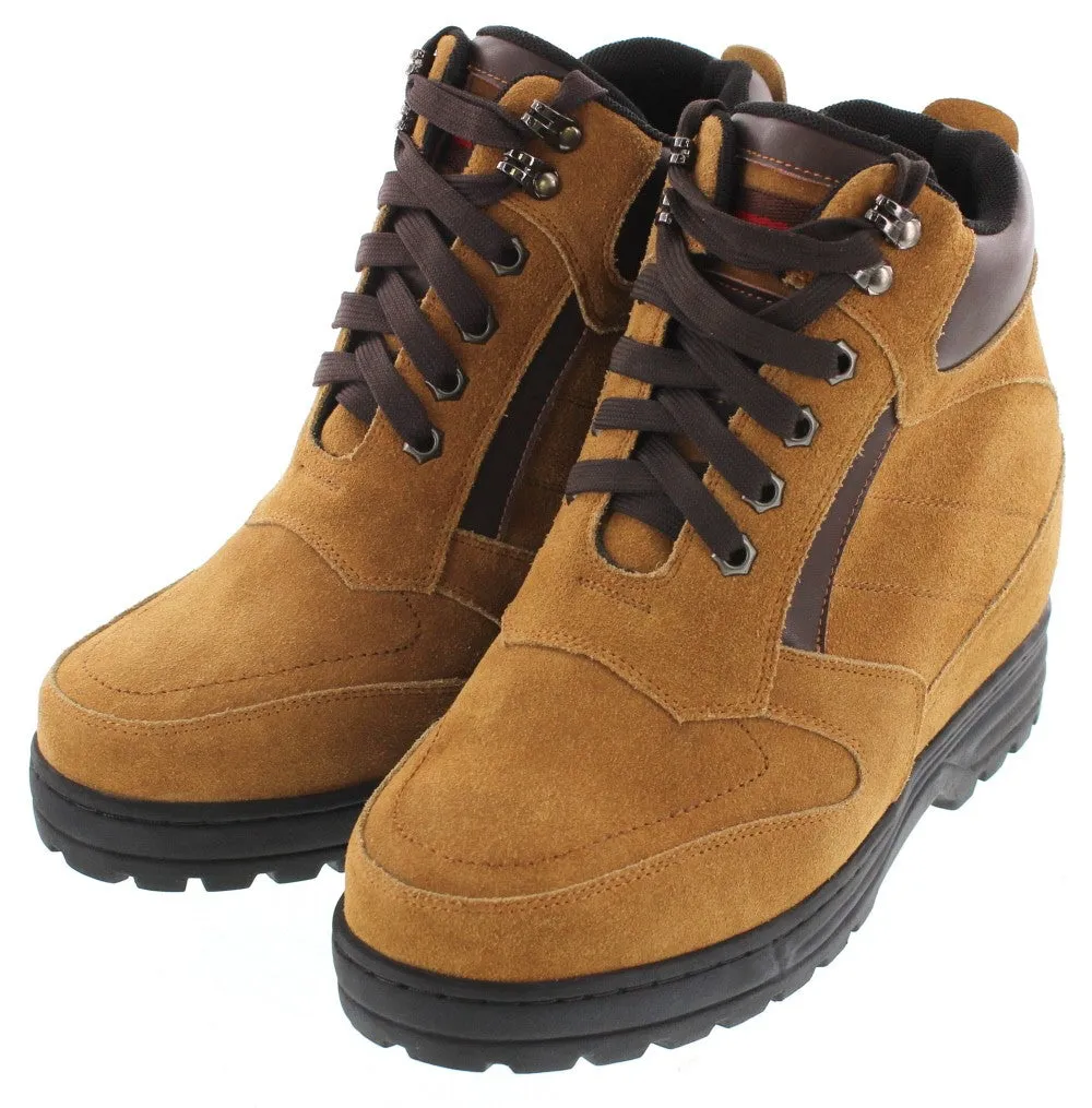 CALDEN 5.2-Inch Taller Brown Nubuck Elevator Boots K881803
