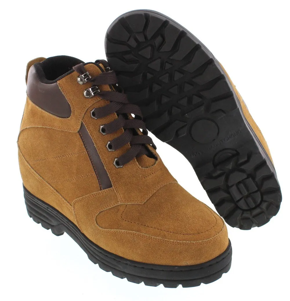 CALDEN 5.2-Inch Taller Brown Nubuck Elevator Boots K881803