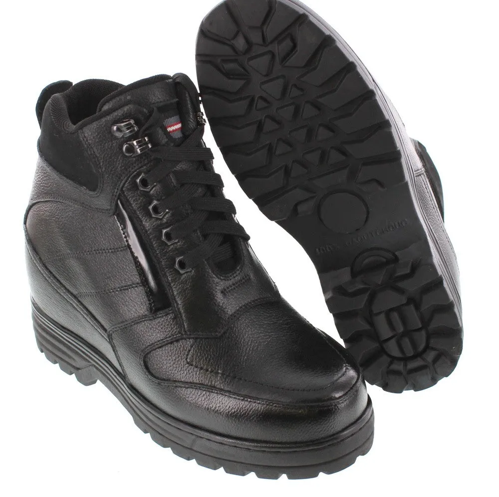 CALDEN Black 5.2" Taller Men's Elevator Boots K881805
