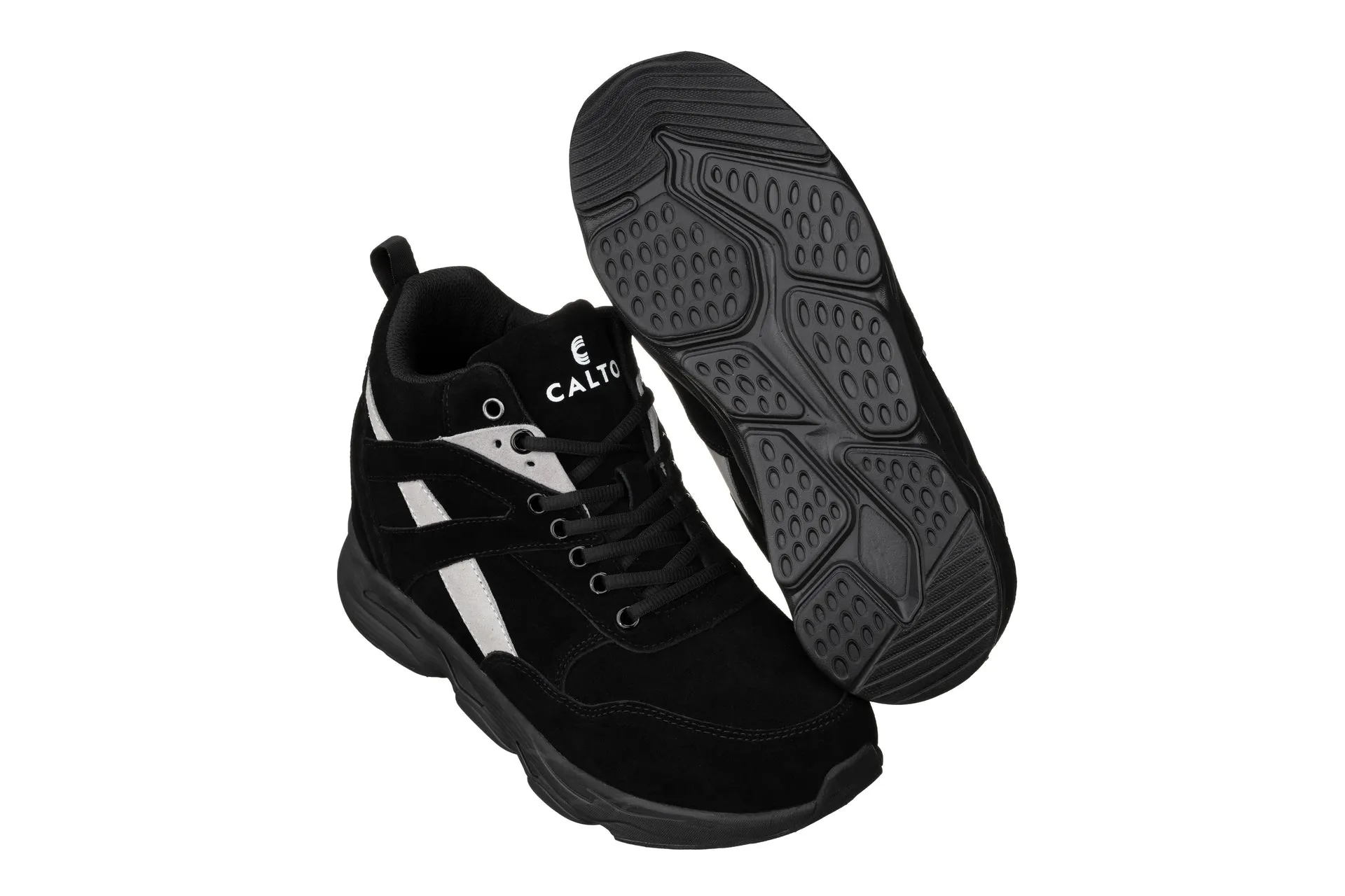 CALTO - S33594 - 4 Inches Taller (Black/Grey) - Sneakers