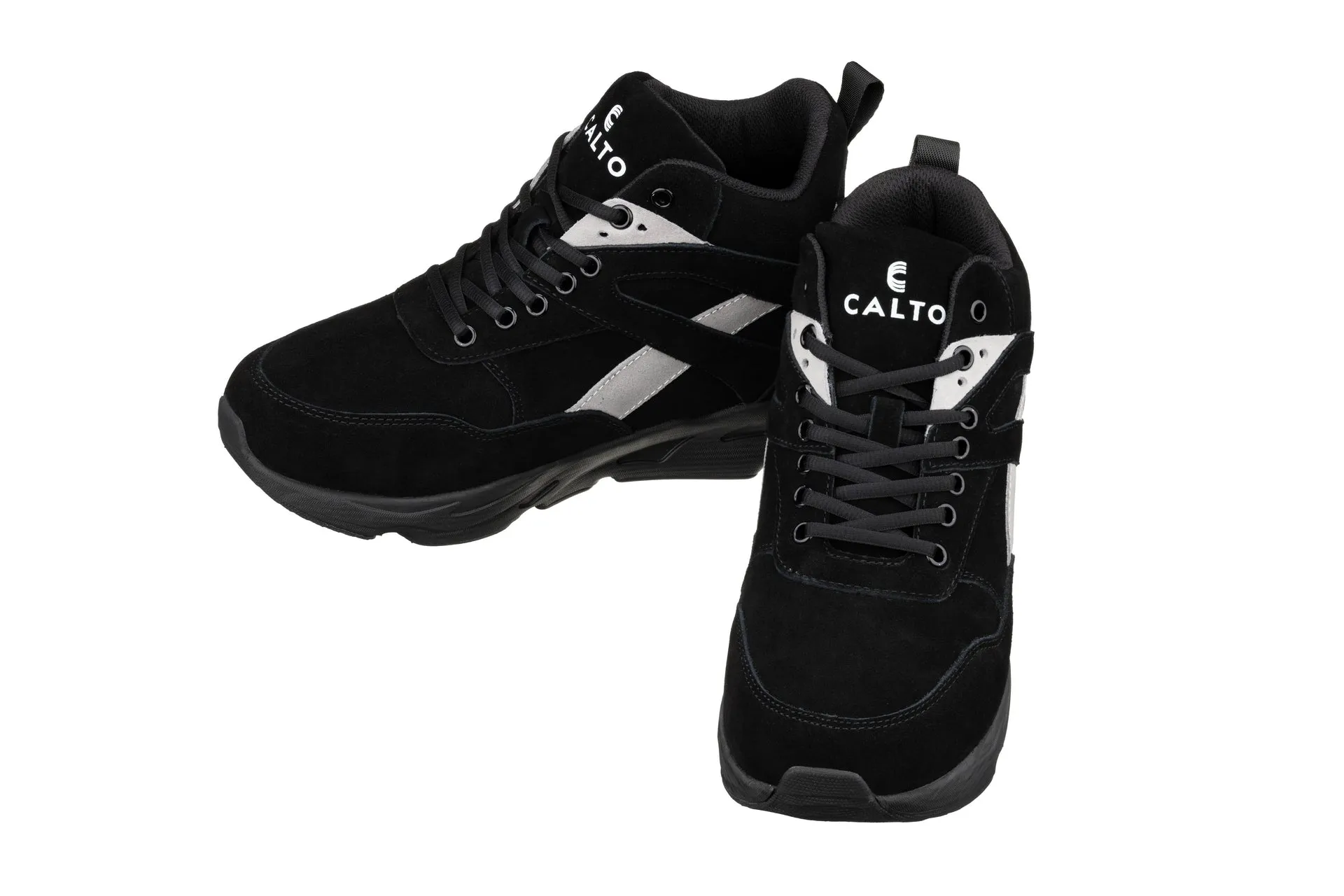 CALTO - S33594 - 4 Inches Taller (Black/Grey) - Sneakers