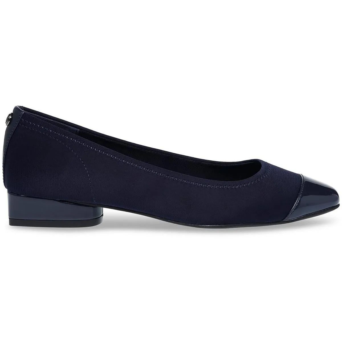 Carlie Womens Patent Square Toe Flat Shoes