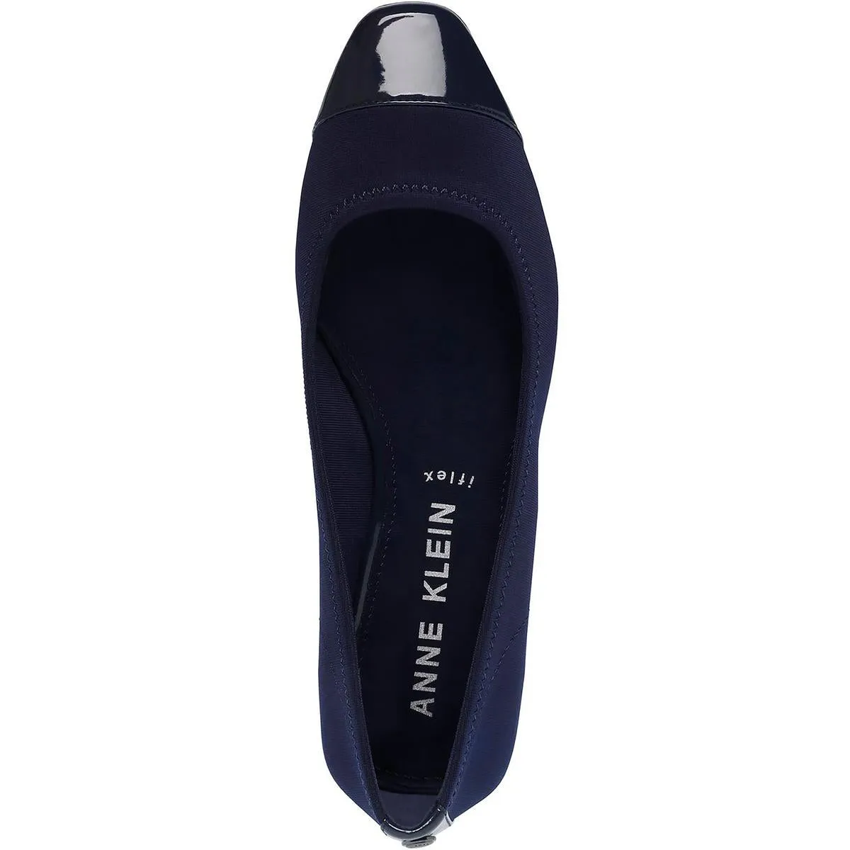 Carlie Womens Patent Square Toe Flat Shoes