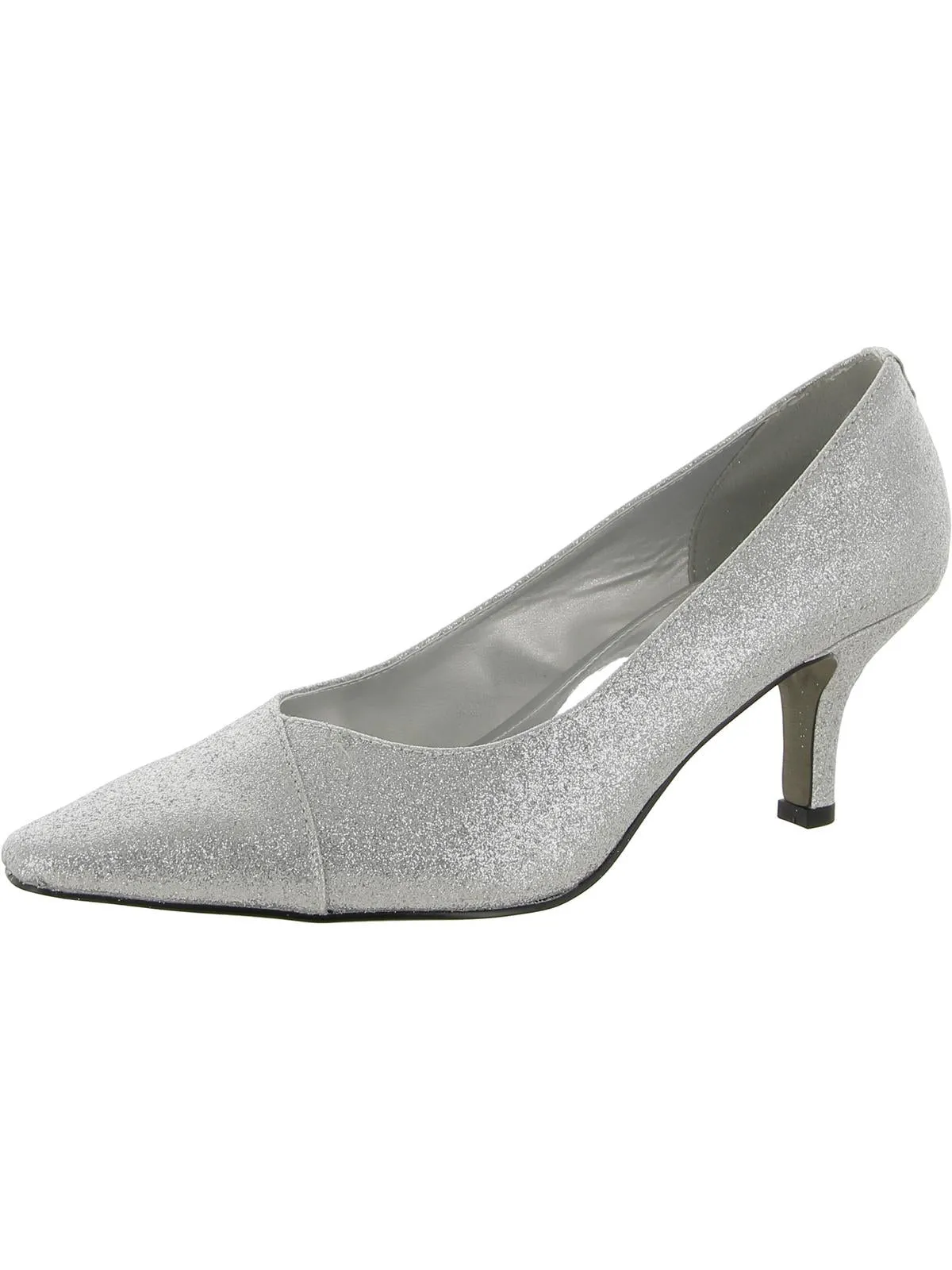Chiffon Womens Glitter Pointed-Toe Pumps
