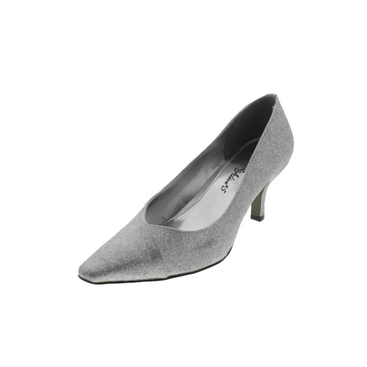 Chiffon Womens Glitter Pointed-Toe Pumps