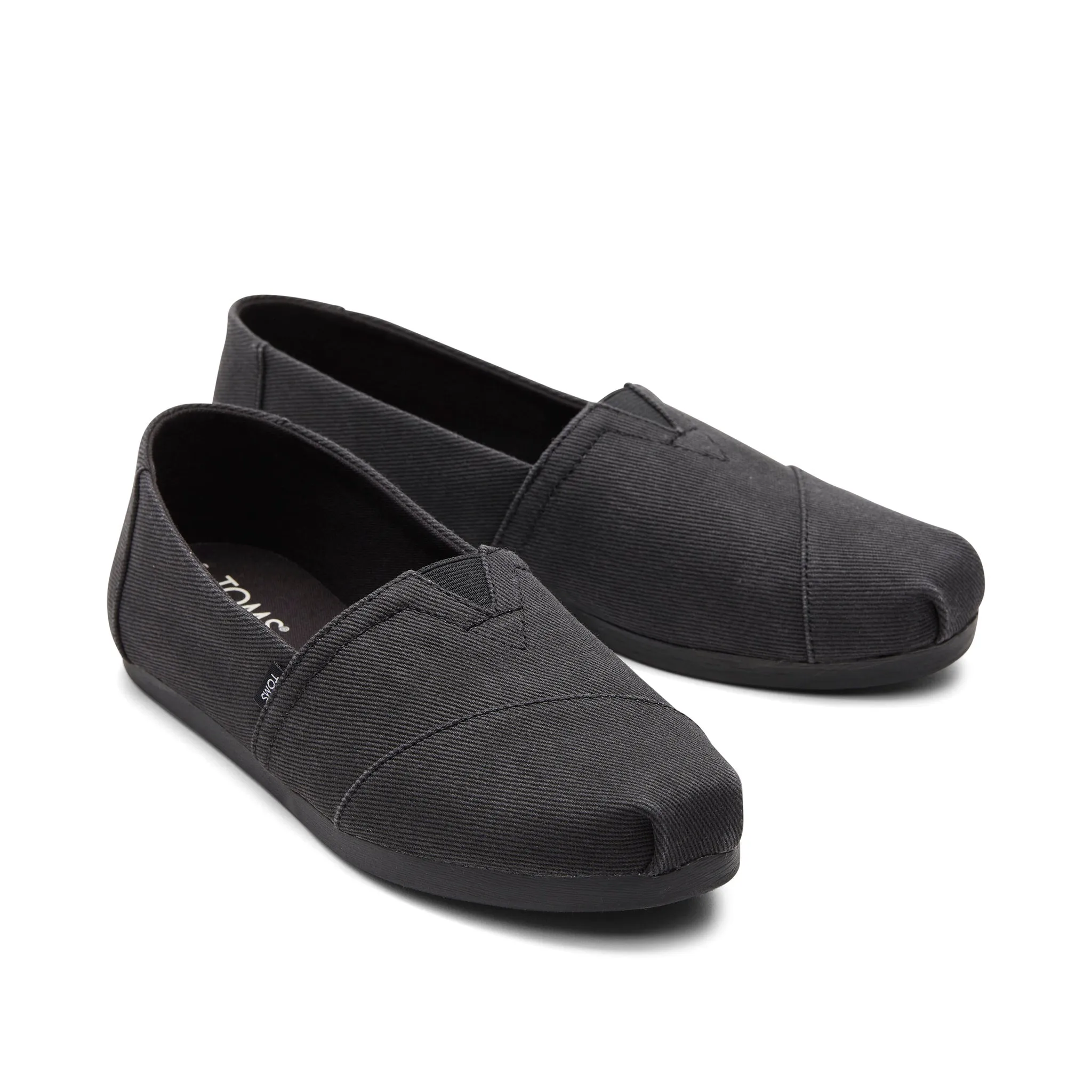 Classic Alpargata Black Distressed Twill