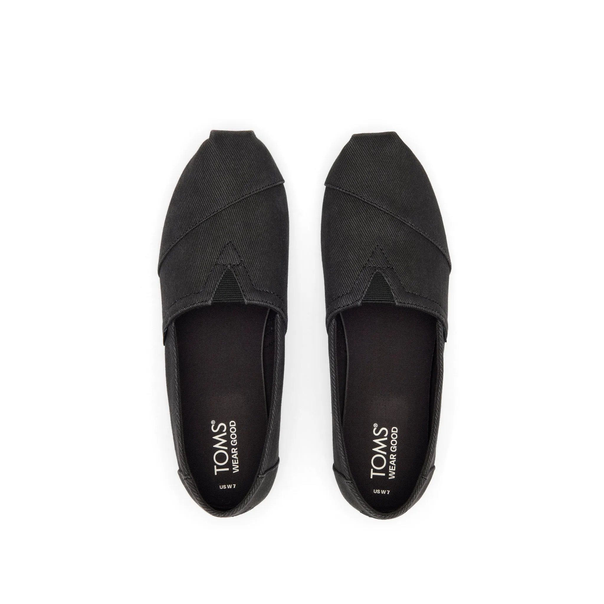 Classic Alpargata Black Distressed Twill