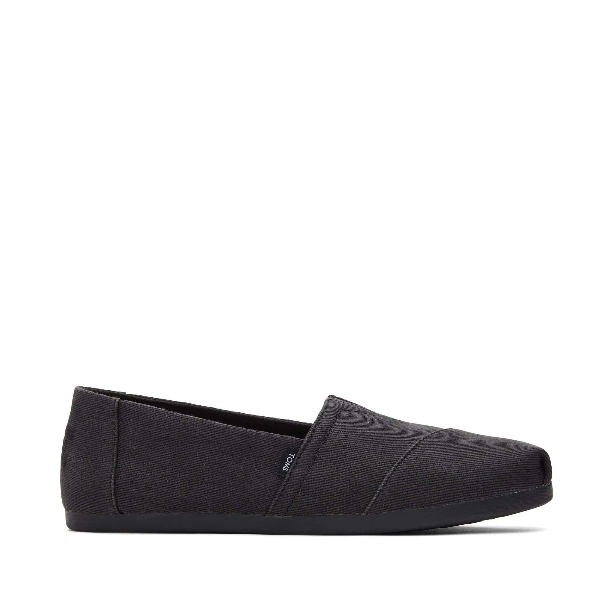 Classic Alpargata Black Distressed Twill