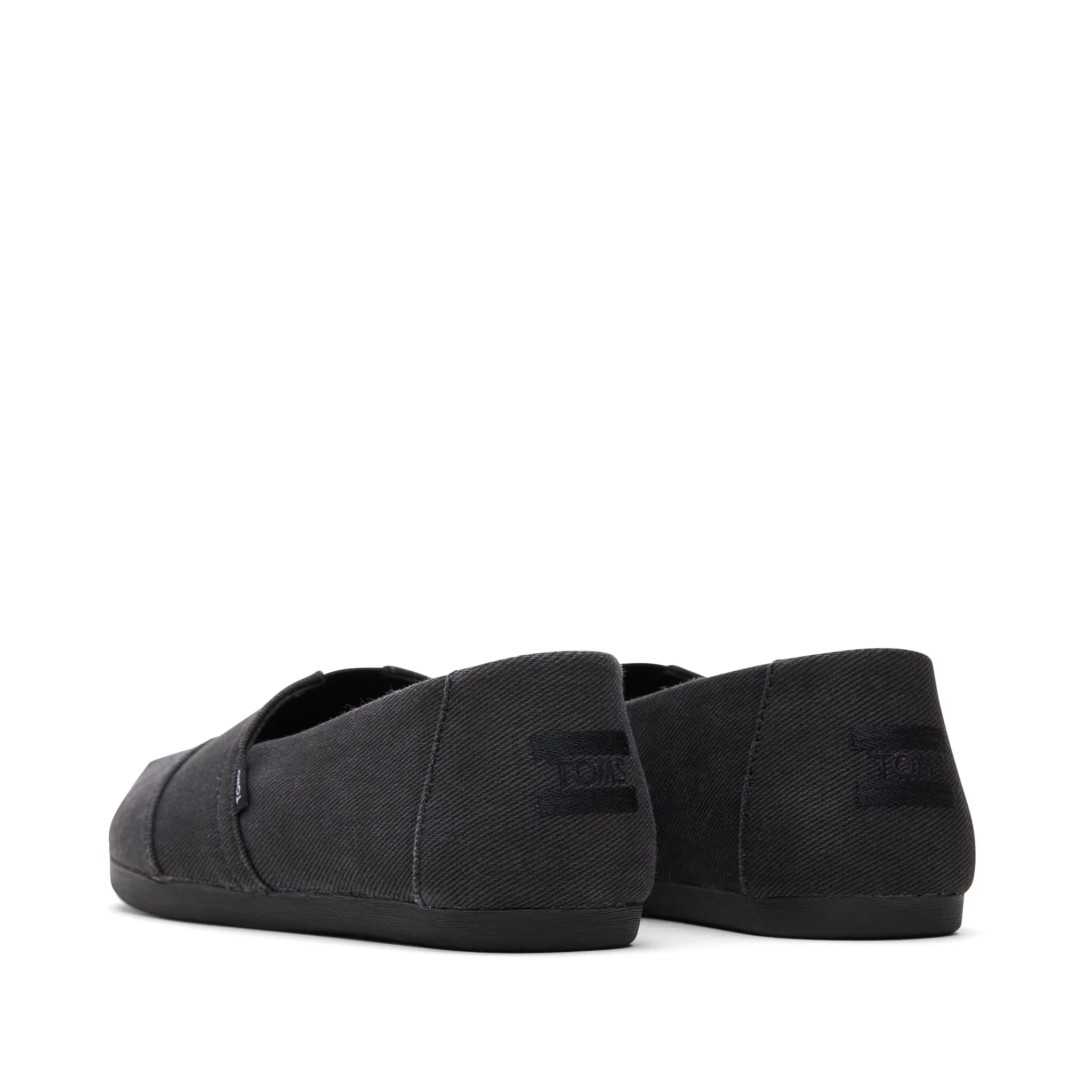 Classic Alpargata Black Distressed Twill