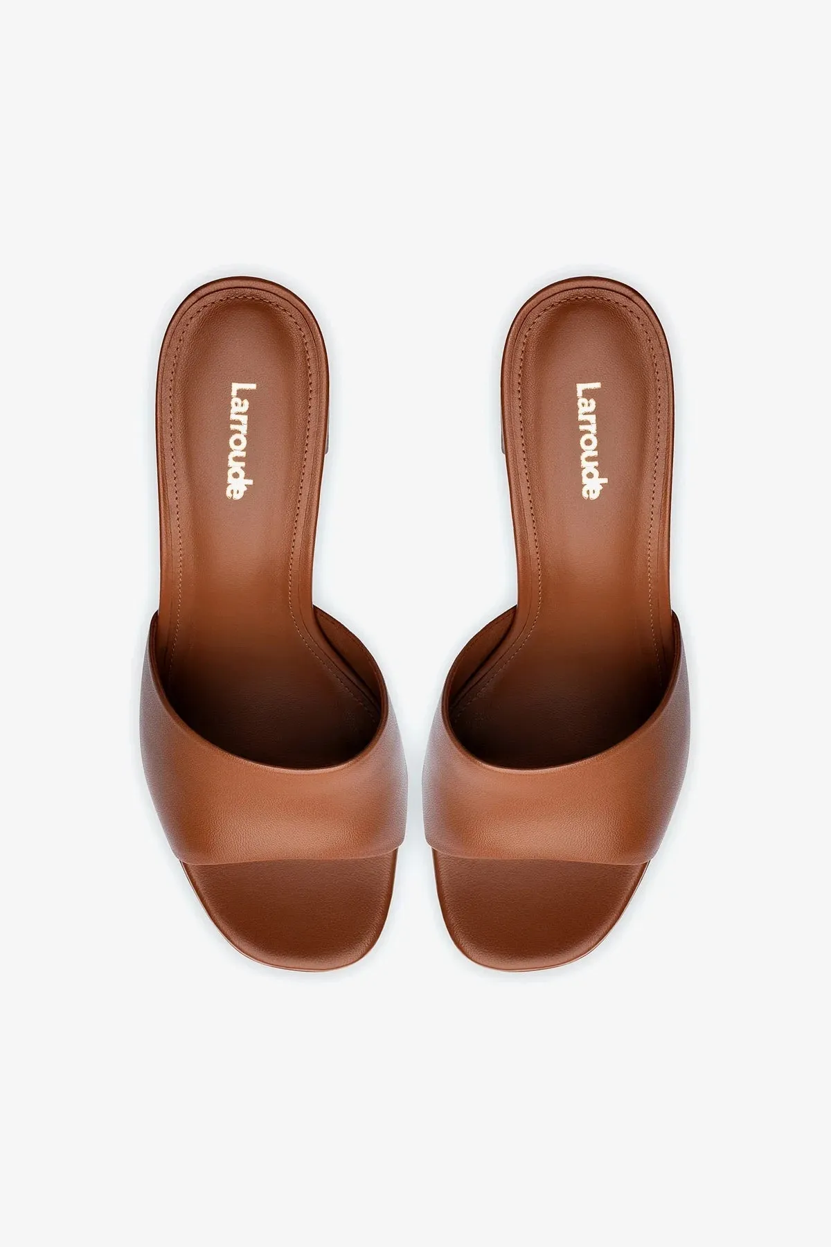 Dolly Mule In Caramel Leather