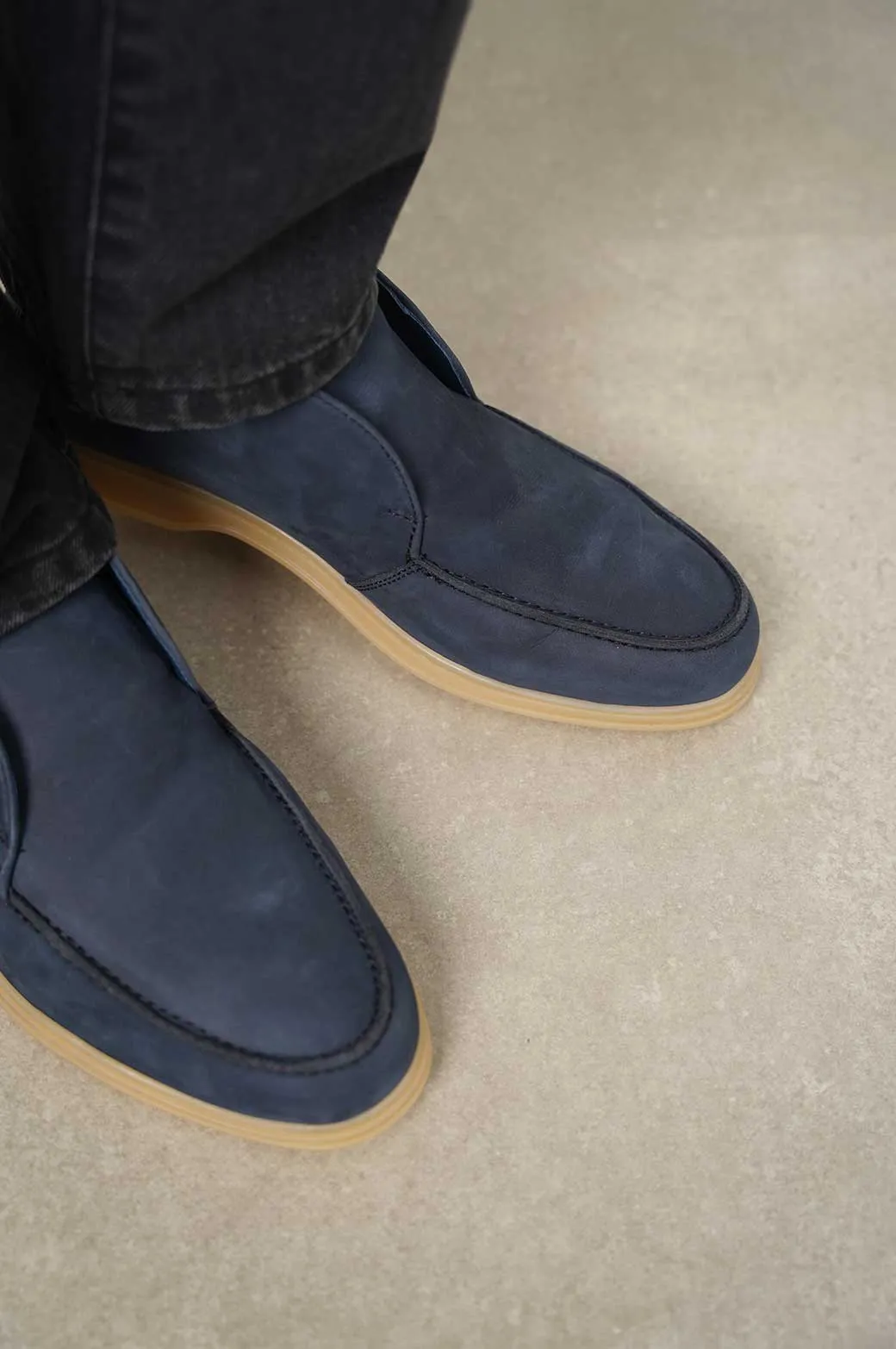 HIGH-TOP LEATHER LOAFERS