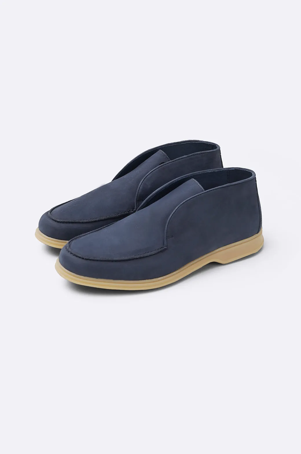 HIGH-TOP LEATHER LOAFERS