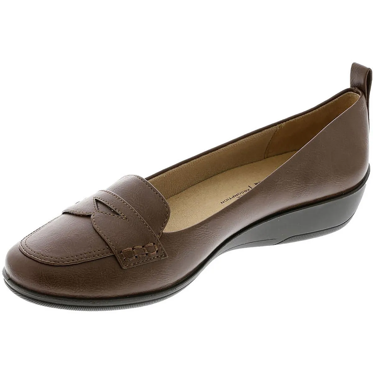 IVONNE Womens Faux Leather Round toe Flat Shoes