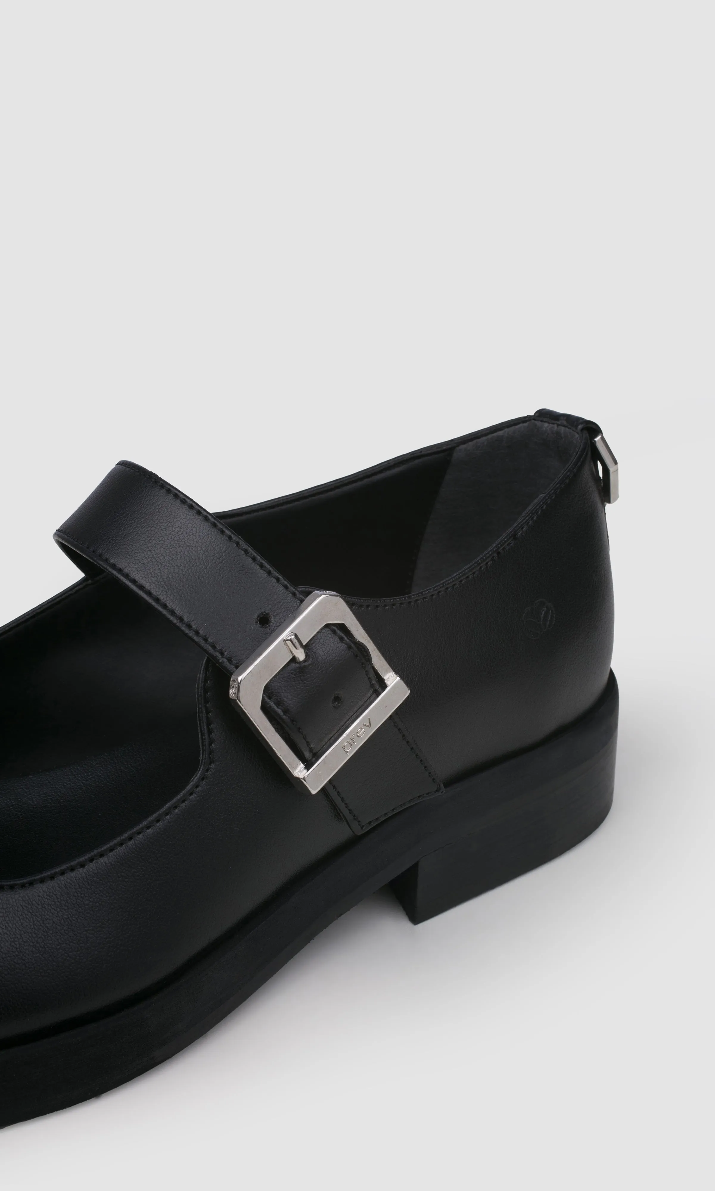 Jenny Apple Leather Square Toe Mary Janes | Black