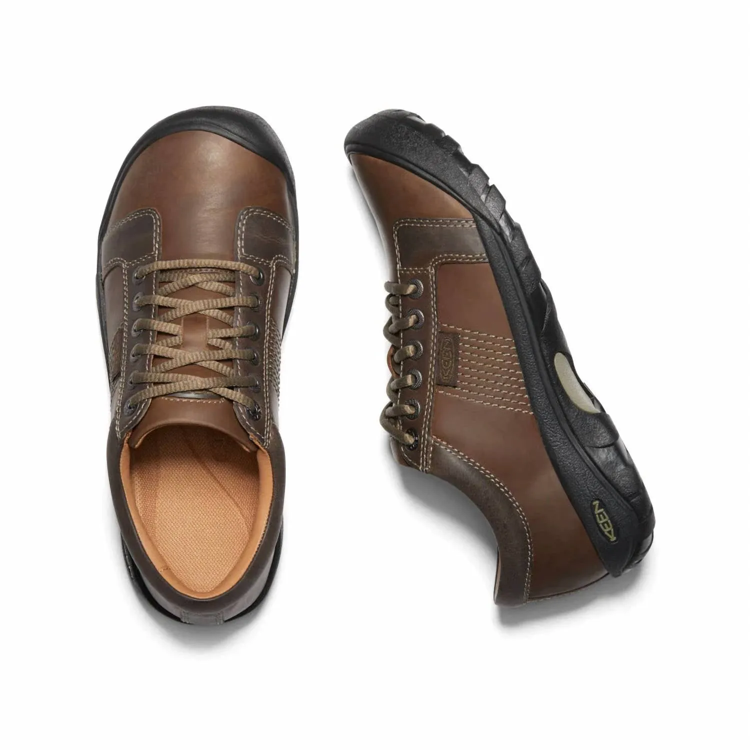 Men's Austin Shoes - Wide In Chocolate Brown