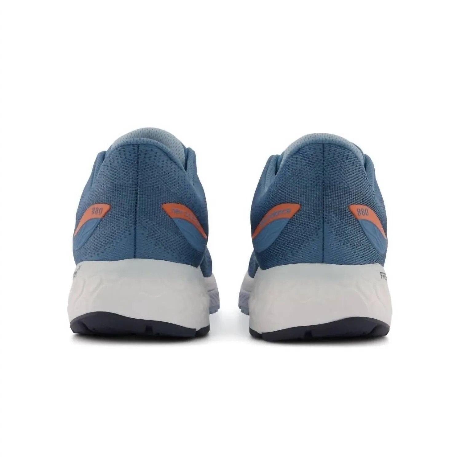 Men's Fresh Foam 880V12 Running Shoes In Spring Tide/vibrant Orange/tide