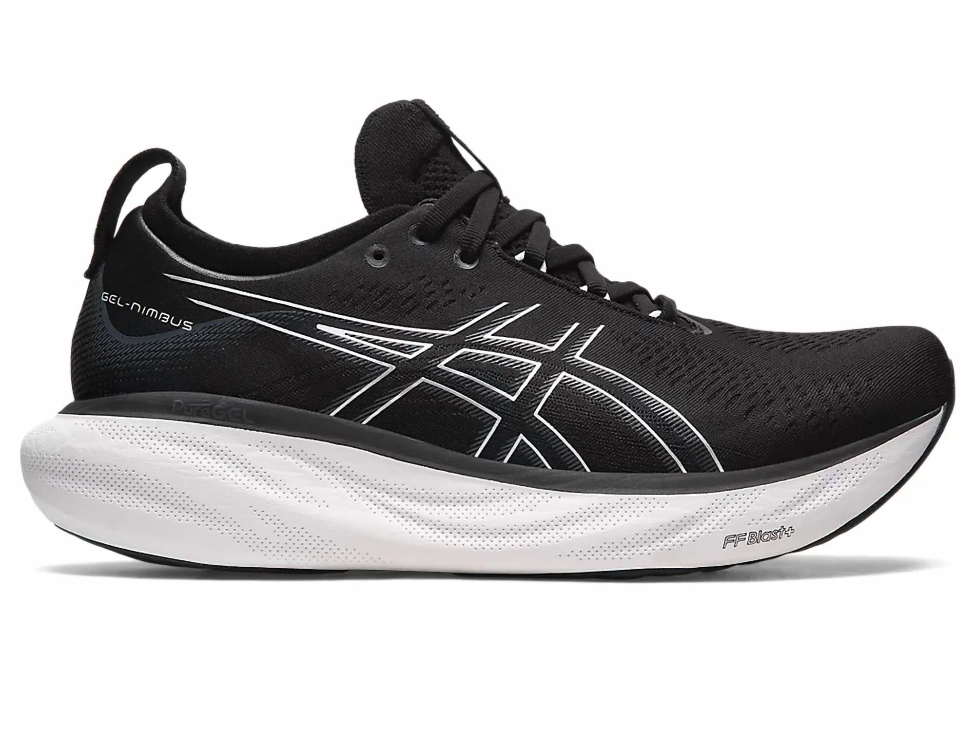 Men’S Gel-Nimbus 25 Running Shoes In Black/pure Silver
