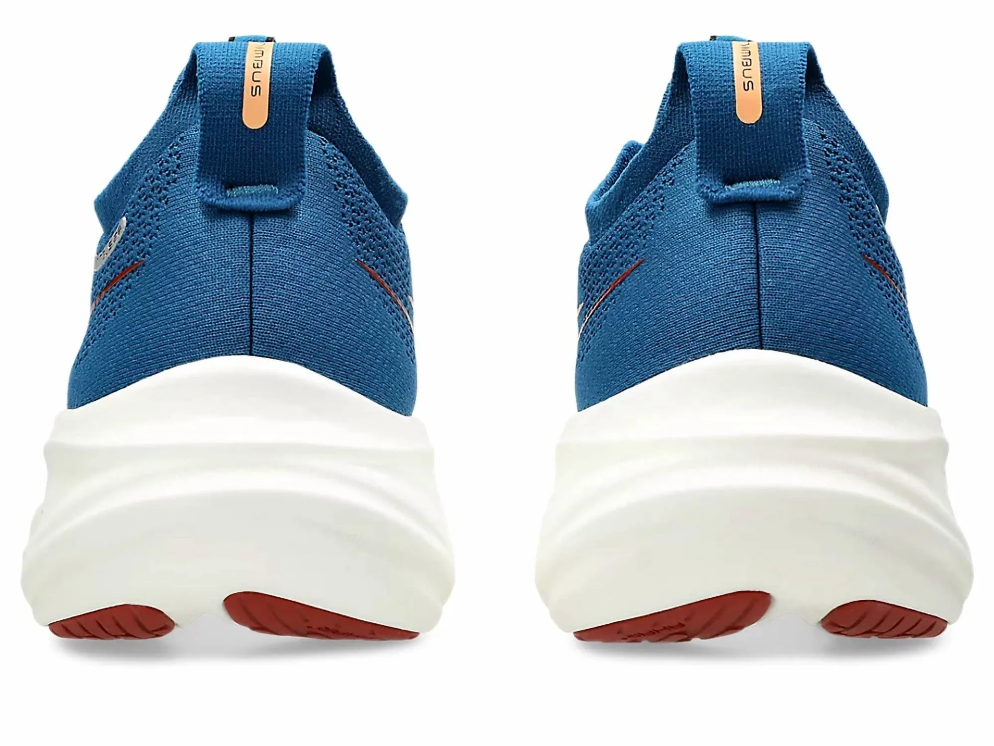 Men's Gel Nimbus 26 Running Shoes In Rich Navy/faded Orange
