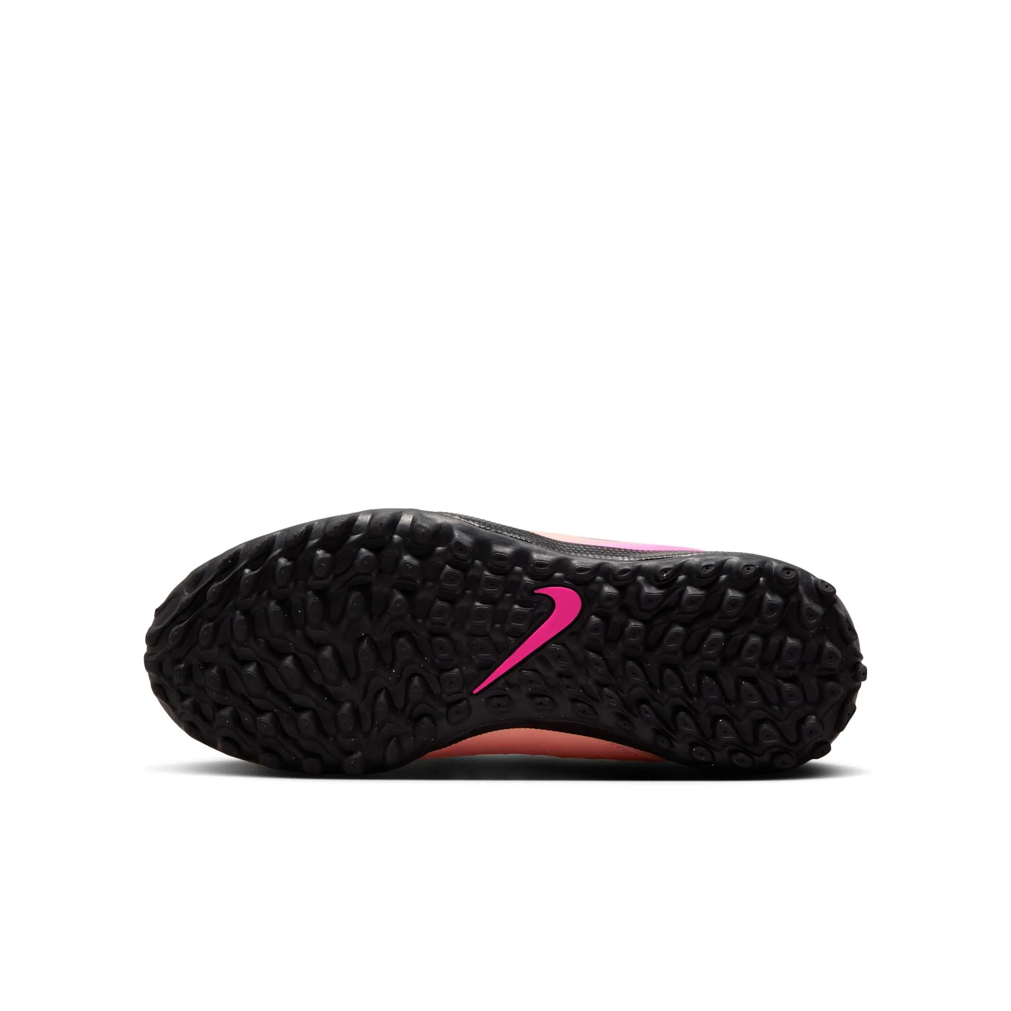 Nike Junior Phantom Luna II Academy TF Turf Soccer Cleats - Crimson Tint/Black-Pink Blast