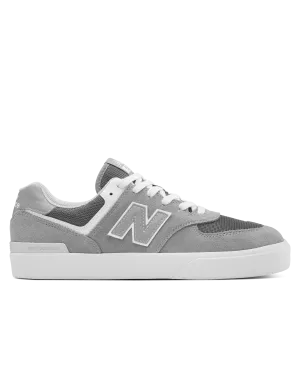 Numeric 574 Vulcanized Shoes in Grey & White