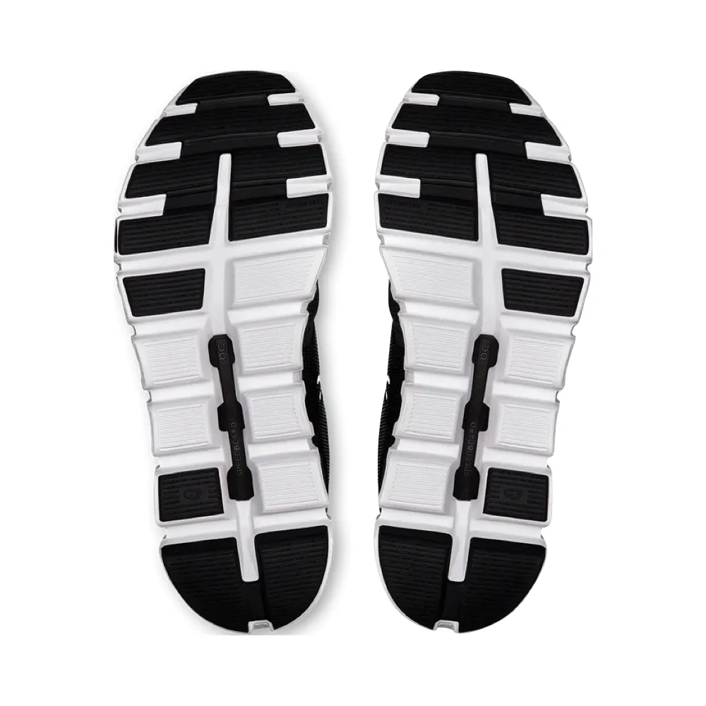 On Women's Cloud 6 Sneaker in Black/White