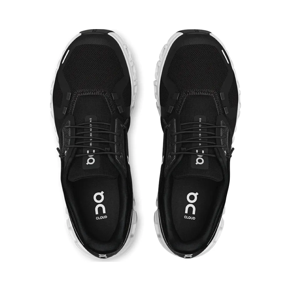 On Women's Cloud 6 Sneaker in Black/White