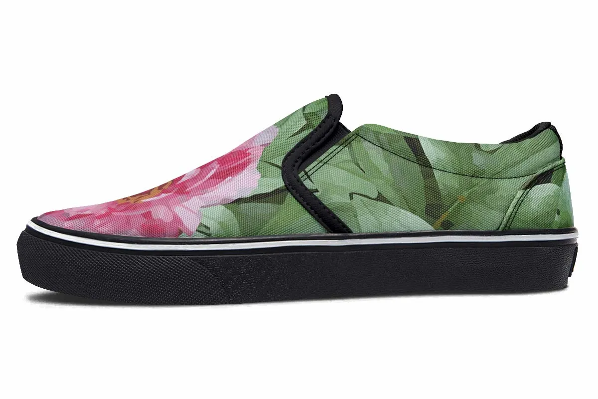 Peony Garden Slip-On Shoes