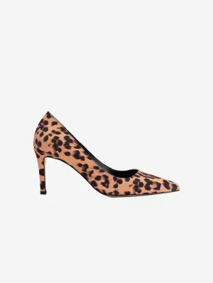 Perla Vegan Leather Pointed Toe Stiletto Pumps | Leopard