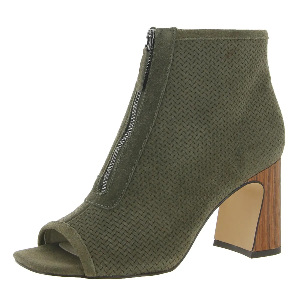 READY Womens Leather Open Toe Pumps