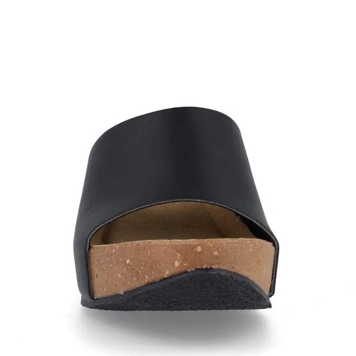 Rossella Women's Vegan Corn Leather Wedges | Black