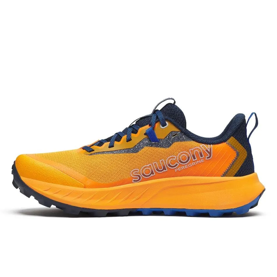 Saucony Men's Peregrine 15 Running Shoes in Peel/Navy SS25