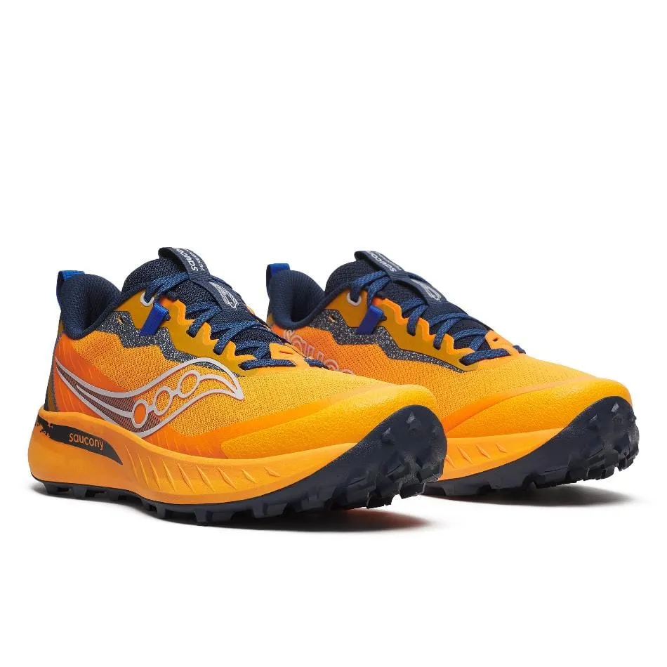 Saucony Men's Peregrine 15 Running Shoes in Peel/Navy SS25