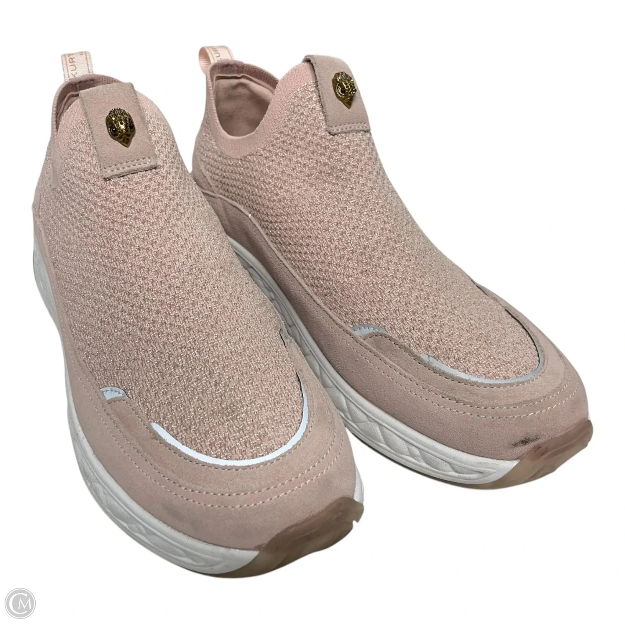 Shoes Designer By Kurt Geiger In Pink & White, Size: 8