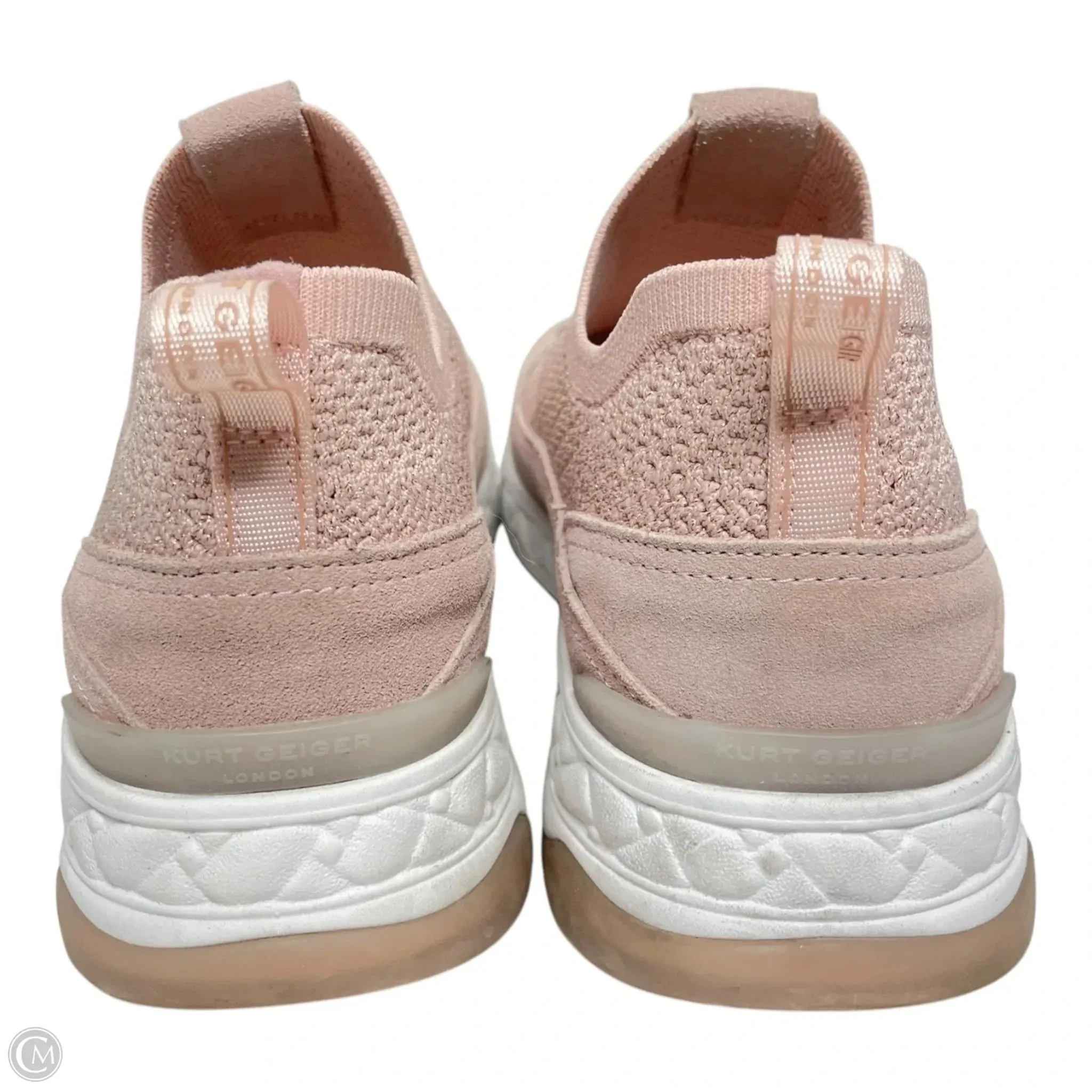 Shoes Designer By Kurt Geiger In Pink & White, Size: 8