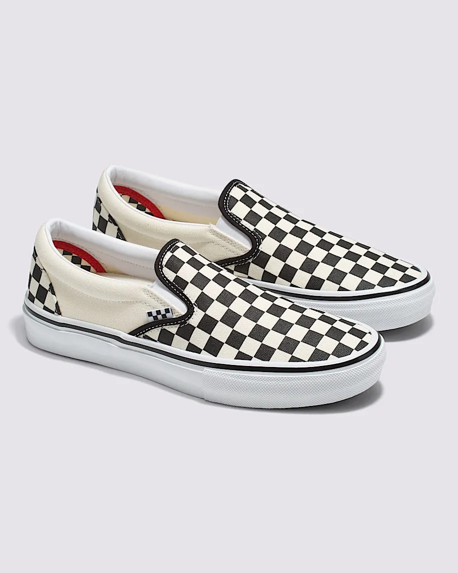 Skate Slip-On Shoes - Checkerboard Black/Off White